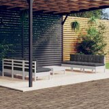  Vrtna sedežna garnitura 7-delna z antracit blazinami borovina, (20972281) | Shoptok.si