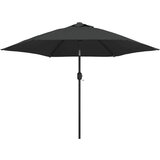 Zunanji senčnik z LED lučkami in jeklenim drogom 300cm antracit, (20610412) | Shoptok.si