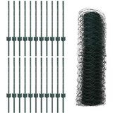  Heksagonalna ograda s stubom 50 x 0,5 m Čelik premazan PVC-om | shoptok.hr