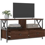 TV omarica rjavi hrast 90x33x45 cm inženirski les in železo, (20912801) | Shoptok.si