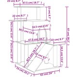  Penjalica za mačke sa stupovima za grebanje svjetlosiva 97 cm | shoptok.hr