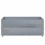 Maison Chic Vrtno korito - Greda - Cvetlični Lonec sivo 100x100 cm trdna borovina, (21789847) | Shoptok.si