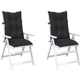  Set Jastučića za Stolicu s Visokim Naslonom 2 pcs Melange Crna | shoptok.hr