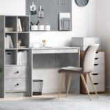 vidaXL Pisalna miza Betonsko siva MDF z betonsko sivo površino | Shoptok.si