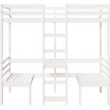  Okvir kreveta na kat + stol i stolice bijeli 90x200 cm borovina | shoptok.hr