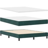 vidaXL Postelja z vzmetnico temno zelena 160x200 cm žamet, (22053027) | Shoptok.si