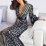 Fenzy Elegantna Maxi Haljina S Uzorkom Mori, Smeđa | shoptok.hr