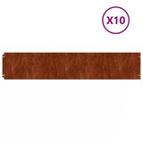  Rubnjaci za travnjak 10 kom fleksibilni 20x103 cm čelik COR-TEN | shoptok.hr