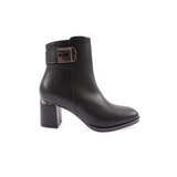 DGN 402 Women's Buckle Side Zipper Heeled Boots Cene