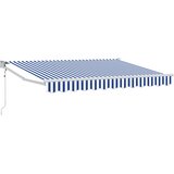 Nadstrešnica Plava i bijela 3,5 x 2 m Poliester i metal | shoptok.hr