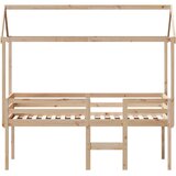  Visoki krevet s krovom 90 x 190 cm od masivne borovine | shoptok.hr