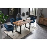 Livetastic Naslanjač Samt, Modra | Shoptok.si
