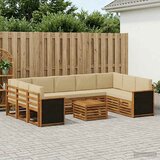  Set vanjskih sofa 10 kom. Prirodna | shoptok.hr