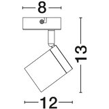 Nova Luce Mat črno kovinsko točkovno svetilo z upogljivo konstrukcijo 12x8 cm Alma – | Shoptok.si