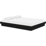  Za krevet od masivnog drva crni 140 x 190 cm | shoptok.hr