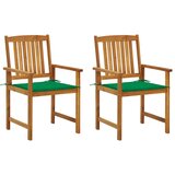 Maison Chic Vrtni stoli - Stol za vrt z blazinami 2 kosa trden akacijev les JS2193, (21877141) | Shoptok.si