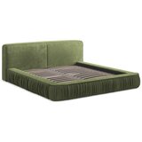Makamii Zelena oblazinjena zakonska postelja z odlagalnim prostorom z rešetko 160x200 cm Keoni - | Shoptok.si
