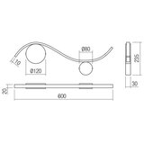  Redo 01-3109 - LED zidna svetiljka WAVE LED/9W/230V mesing | Eponuda.com