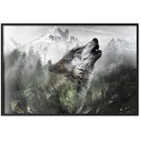  Plakat - Howling Wolf 42x29.7 Crni okvir | shoptok.hr