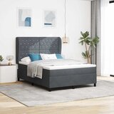  Krevet s opruga kutije Tamno siva 190 x 140 cm Baršun | shoptok.hr