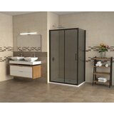 Copen stakleni paravan concept atlas black 140x195cm tonirano staklo 6mm crni mat ram (C-02-B4140) | Eponuda.com