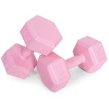  Set &amp;scaron;esterokutnih bučica 2x3 kg, utezi za vježbanje, opterećenje za fitness, roza, ModernHome Slike