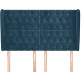 Uzglavlje s ušima tamnoplavo 147x23x118/128 cm baršunasto | Eponuda.ba