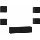  Set TV komoda Zidne 6 pcs Crni hrast Konstruirano drvo | shoptok.hr