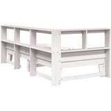  Krevet s regalom za knjige bez madraca bijeli 90x190cm borovina | shoptok.hr