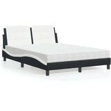 vidaXL krevet s madracem crno-bijeli 140 x 190 cm od umjetne kože | shoptok.hr