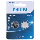 Philips baterije CR2032P2/01B CR2032, 3V, 2 kos Cene