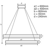  LED prigušiva luster na sajli LED/120W/230V 3000-6500K + daljinski upravljač | Eponuda.com