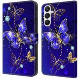 SUNSKY Eleganten etui ovitek za Samsung A55 5G, Modri metulj | Shoptok.si