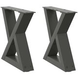  noge kavne mizice 2 kosa antracit 30x(30-31,3) cm jeklo | Shoptok.si