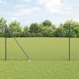 vidaXL Varjena žična ograja s 13 konicami Siva 1,6x25 m Jeklo Cene