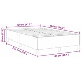  Krevet s opruga kutije Tamnosiva 120 x 200 cm Kordura tekstil | shoptok.hr