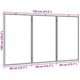  Magnetna bijela ploča sklopiva 120 x 100 x 1,7 cm aluminijska | shoptok.hr