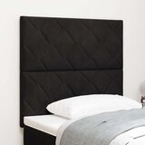 vidaXL Naslon za Glavo z Diamantskimi Bloki Črn 100 cm Velur, Naslon za Glavo z Diamantskimi Bloki Črn 200 cm Velur | Shoptok.si