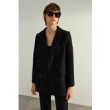 Trendyol Black Premium Glittery Woven Blazer Jacket Cene