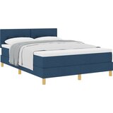 vidaXL Postelja s pomičnim dnom z vzmetnico modra 160x200 cm tkanina, (22083869) | Shoptok.si