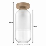 Brilagi LED plafonsko svetlo RETRO GLASS 1xE27/60W/230V prečnik 14 cm bež/bela | Eponuda.com