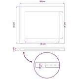  Pravokutni stolni vrh 50 x 40 x 3 cm Pravokutni - Bijela 90 x 55 x 3 5 cm Živi rub 1 strana | shoptok.hr