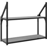  Zidna polica s 2 razine sivog hrasta sonome 60x21x51 cm drvena | Eponuda.ba