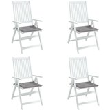  Jastuci za vrtne stolice 4 kom sivi 40 x 40 x 3 cm od tkanine | shoptok.hr