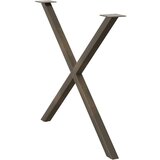  Noge jedilne mize v obliki črke X 2 kosa 90x(72-73) cm jeklo, (21828656) | Shoptok.si