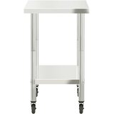  Kuhinjski radni stol s kotačima 82,5x55x85 cm nehrđajući čelik | shoptok.hr