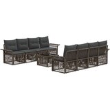  Sjedeća garnitura za vrt 9 kom. Siva poliratan 55 x 55 x 37 cm | shoptok.hr