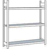 SCHULTE Široki regal, z jekleno polico, višina 2000 mm, širina 1500 mm, osnovni regal, globina 400 mm | Shoptok.si