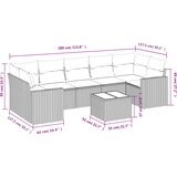  8-dijelni set vrtnih sofa od poliratana s jastucima sivi | shoptok.hr