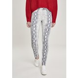 Urban Classics ladies animal stretch twill skinny pants offwhite snake Cene